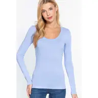Scoop Neck Long Sleeve