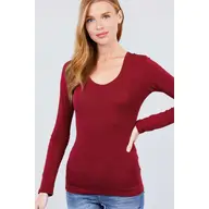 Scoop Neck Long Sleeve