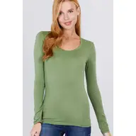 Scoop Neck Long Sleeve