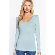 Scoop Neck Long Sleeve