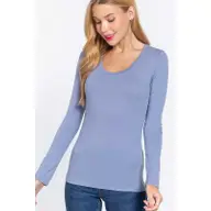 Scoop Neck Long Sleeve