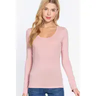 Scoop Neck Long Sleeve