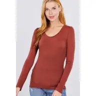Scoop Neck Long Sleeve
