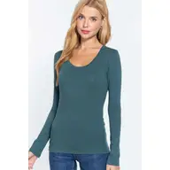 Scoop Neck Long Sleeve