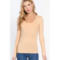 Scoop Neck Long Sleeve