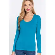 Scoop Neck Long Sleeve