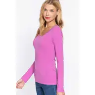 Scoop Neck Long Sleeve