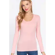 Scoop Neck Long Sleeve
